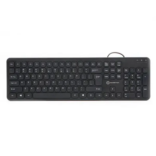 Powerton WPK102 černá / Klávesnice / membránová / USB / US layout (YCWPUT12BU00)