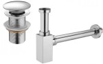 MEXEN/S - Umyvadlový sifon s výpustí click-clack bez přepadu, chrom 7991060-00