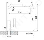 FRANKE - Baterie Dřezová baterie FG 0392.031, s výsuvnou sprškou, chrom 115.0392.357