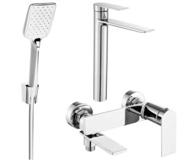 MEXEN - Zero SET umyvadlová + vanová baterie s příslušenstvím R62, chrom 71113R62-00