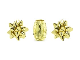 Zlatá stuha a zlaté hvězdice 2 ks Zlatá stuha a zlaté hvězdice 2 ks