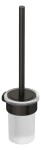 KLUDI - Vela R WC štětka nástěnná s držákem, sklo/broušený Gunmetal 58974N2