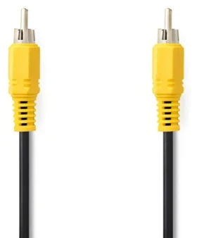 Nedis kompozitní video kabel černá / Video kabel / RCA - RCA / 480p / poniklované konektory / 10 m (CVGL24100BK100)