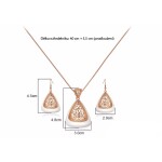 Souprava náhrdelníku a náušnic Belladonna, Bílá/čirá 40 cm + 5 cm (prodloužení)