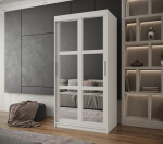 Šatní skříň Abi Miror Barva korpusu: Černá, Rozměry: 150 cm, Dveře: Černá