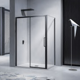 H K - Sprchový kout NERO 130x80 . L/P varianta SE-NERO13080
