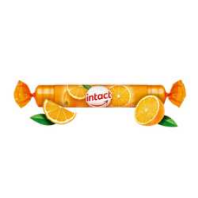 Intact Hroznový cukr s vitaminem C pomeranč 40 g