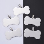 Přívěsek z nerezové oceli - kost pro pejska - 22 x 40 x 1,8 mm - 1 ks Barva: Černá