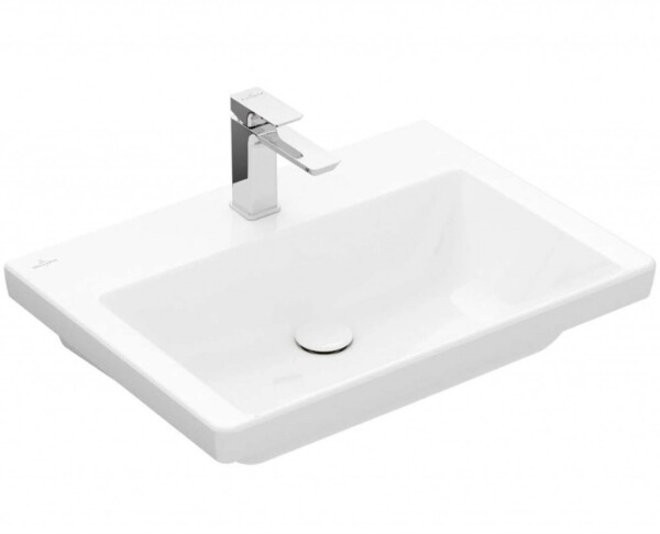 VILLEROY & BOCH - Subway 3.0 Umyvadlo 65x47 cm, bez přepadu, otvor pro baterii, CeramicPlus, Stone White 4A7068RW