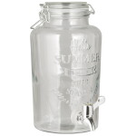 Ib Laursen Nádoba na limonádu Hello Summer 2,9 l, čirá barva, sklo, kov, plast