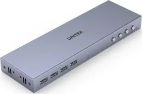 Unitek KVM přepínač 4v1 HDMI 2.0 4K / KVM přepínač / 4 počítače / 1 monitor / USB Hub (V306A)