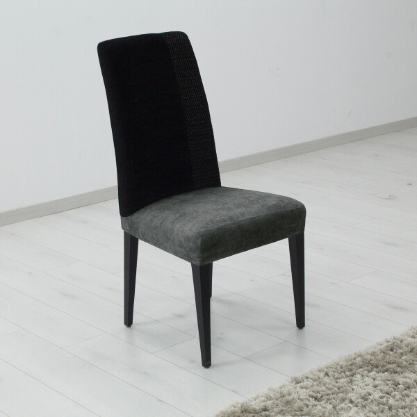 DekorTextil Potah elastický na celou židli Estivella (odolný proti skvrnám) - tmavě šedý (2 ks) DEK-ESTIVELLATMSEDACELAZIDLE