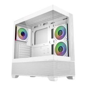 Cooler Master case Elite 690 Wood, ATX, Průhledná bočnice, 3x 120mm ARGB Fan, Bílá EDF_1566523