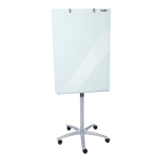 Dahle flipchart mobilní, skleněný, magnetický, se dvěma rameny