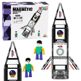 Mamido Magnetická stavebnice Vesmírná raketa 26 dílků