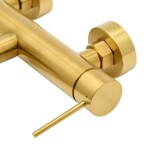 Vanová baterie SAT Aurum bez sprchového setu 150 mm broušená zlatá SATBAUR222BG SATBAUR222BG