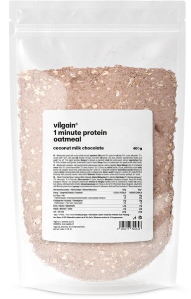 Vilgain Minutová proteinová ovesná kaše – Kokos s mléčnou čokoládou 400 g