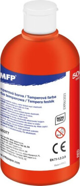 Temperové barvy 500ml červená
