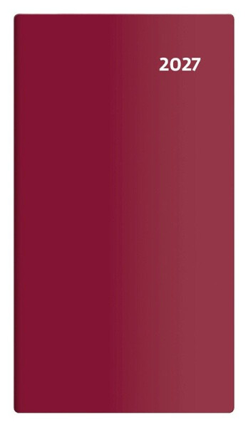Diář 2027 kapesní - Torino čtrnáctidenní - bordó