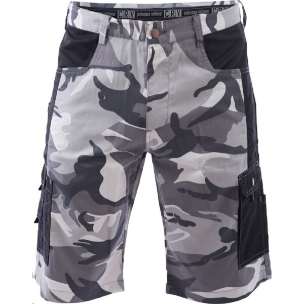 Kraťasy Crambe šedé camouflage DOPRODEJ!!! pánské z lehkého T/C twillu 3XL - šedé