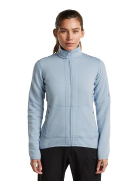 Dámská merino mikina ICEBREAKER Wmns Merino 400 RealFleece Descender LS Zip, Zinc Blue velikost: S