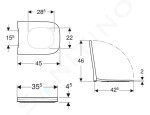 GEBERIT - Smyle Square WC sedátko, softclose, bílá 500.687.01.1