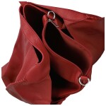 Trendy dámský koženkový set kabelek Lusiana, červený