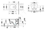 DURAVIT - Viu Závěsné WC, Rimless, WonderGliss, bílá 25110900001