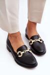 Zazoo 2880 Dámské Mokasíny Kožené S Ozdobou Černé 37