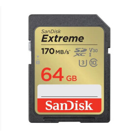 Paměťová karta SanDisk Extreme SDXC 64GB 170MB/s & 80MB/s