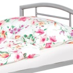 Postel jednolůžková 90x200 cm, kovová šedý lesk