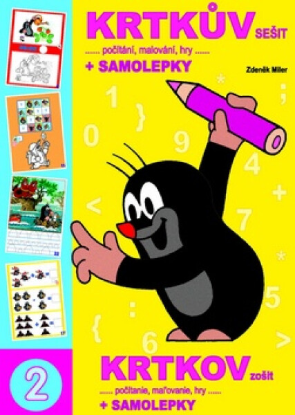 Krtkův malování, hry... samolepky