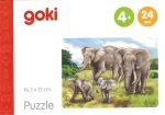 GOKI Dřevěné puzzle Africká zvířata: Sloni