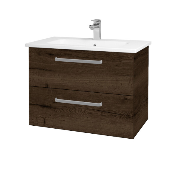 Dřevojas - Umyvadlová skříňka GIO SZZ2 80 - D21 Tobacco / Úchytka T01 / D21 Tobacco 277239A