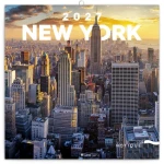 NOTIQUE Grid Kalendář New York 2027 / Nástěnný kalendář / 30 x 30 cm