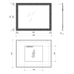SAPHO - FLUT zrcadlo s LED podsvícením 90x70cm, bílá FT090