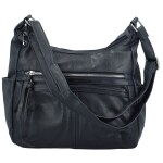 Stylová dámská koženková crossbody kabelka Palmira, tmavě modrá