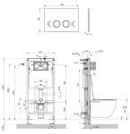 OMNIRES - Set: STRONGFRAME podomítkový rám ECO + STEEL-R45 nerez tlačítko, nikl broušený STFWCECO1R45-RNI