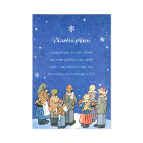 Pop up hrací a svítící vánoční přání Josef Lada - Koledníci - Albi