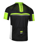 Pánský cyklistický dres MAESTRO, černá/žlutá fluo (elastický materiál MicroCool, velikost M)