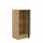 Spodní vitrína 40 DW 1F BB Barva korpusu: Dub artisan, Barva dvířek: Černá