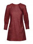 M870 Tweed mini šaty - bordó EU S