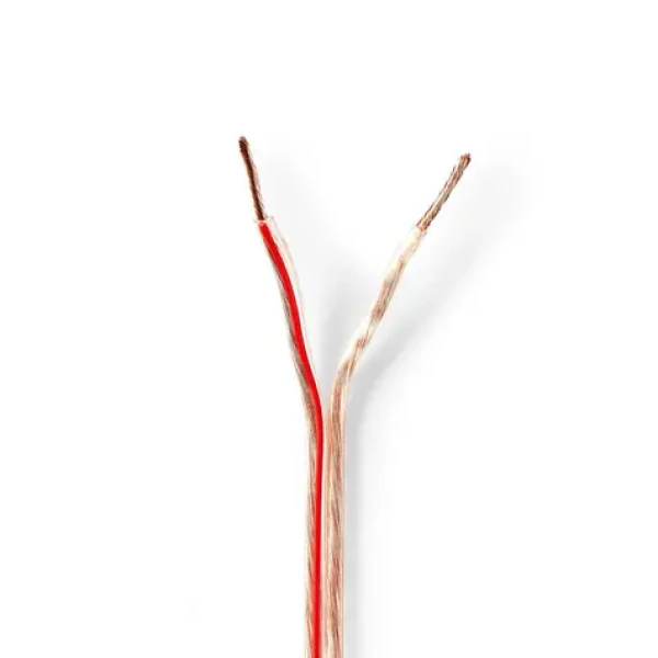 Nedis Repro kabel 2x 1.50 mm2 transparentní / Měď / 15.0 m / Kulatý / PVC (CABR1500TR150)