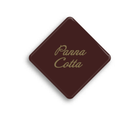 Dortisimo Čokoládová dekorace Panna Cotta tmavá (10 ks)