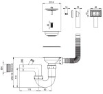 DEANTE - Sifon stainless nerez - Náhradní sifonová sada pro nerezový dřez, 1 - bowl - 3.5" drain ZXY_9926