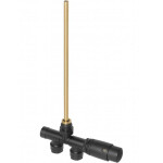 CERANO - Koupelnový radiátorový set Claude - ústřední vytápění - boční jednobodové připojení - 575W - černá matná - 1200x500 mm CER-663565