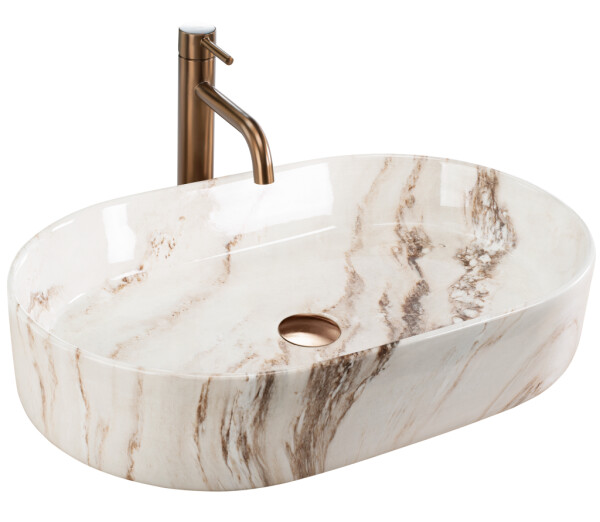 REA - Umyvadlo na desku Nadia 60 Marrone REA-U9239