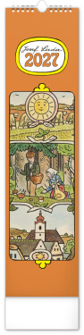 Nástěnný kalendář 2027 Notique kravata Josef Lada, 12 x 48 cm