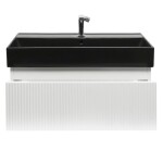 Koupelnová skříňka s baterií a umyvadlem SAT Evolution 1 98x30x44,8 cm bílá mat SATEVO100WMU2BBA SATEVO100WMU2BBA