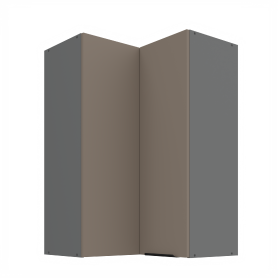 Horní rohová skříňka Aria ANT 60x60 GN-90 2F (90°) Barva korpusu: Antracit, Barva dvířek: TA - Sandgrau AFM